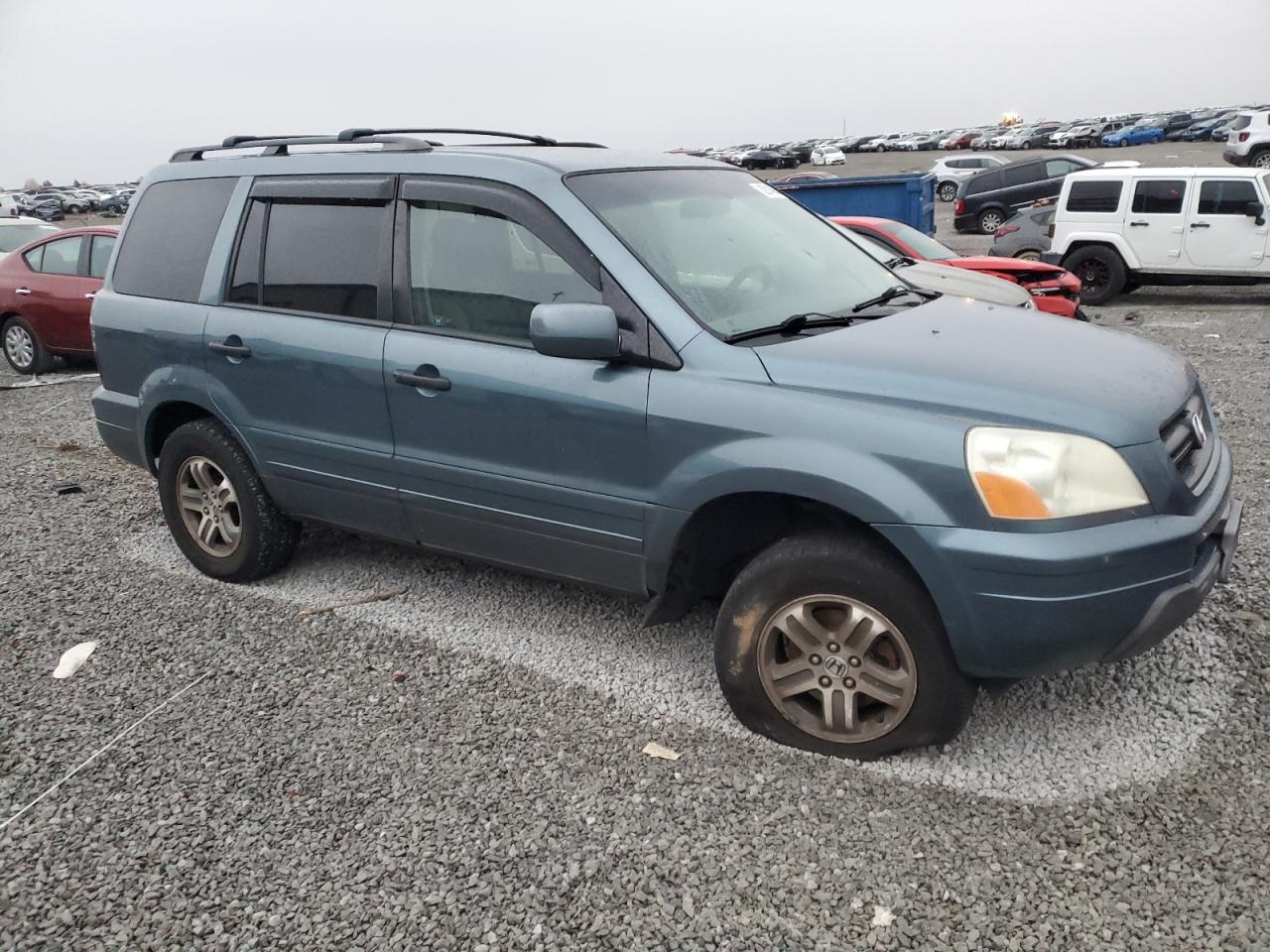2005 Honda Pilot VIN 2HKYF18465H517165 Copart auction photo, rear end / undercarriage damage thumbnail 4