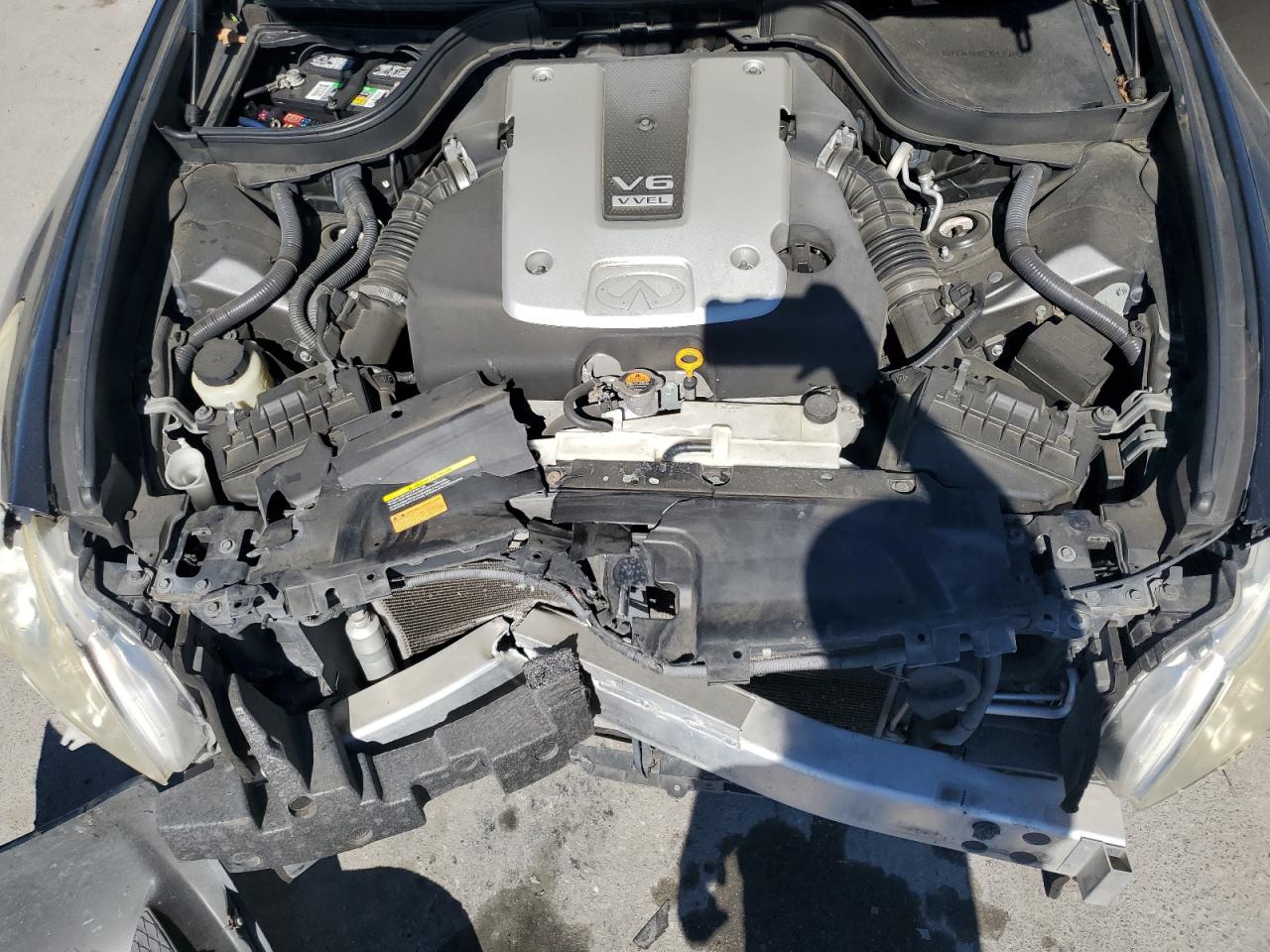 2013 Infiniti G VIN JN1CV6AR5DM754561 Copart auction photo, front end damage thumbnail 11