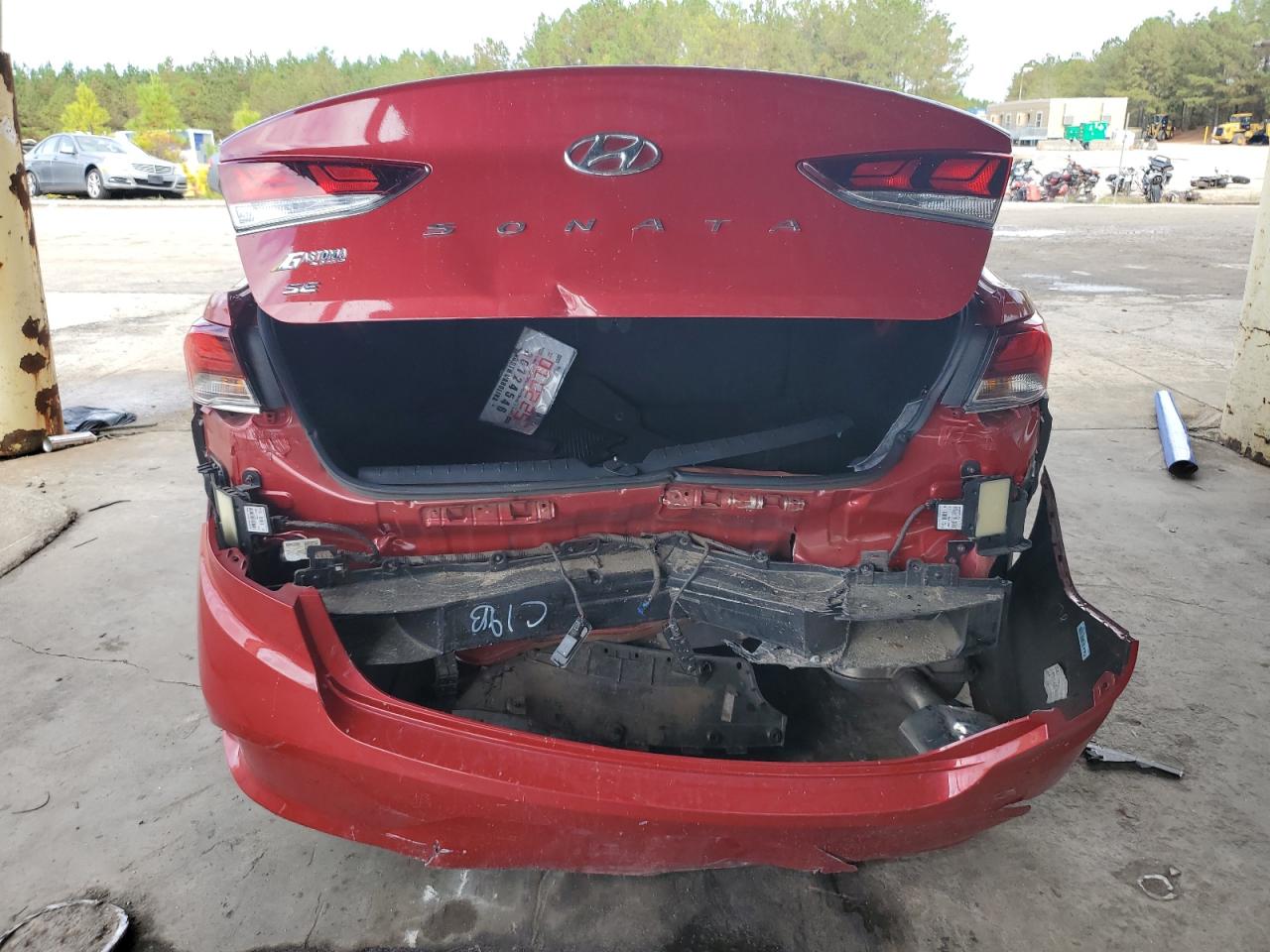 2019 Hyundai Sonata VIN 5NPE24AF0KH781456 Copart auction photo, front end / rear end damage thumbnail 6