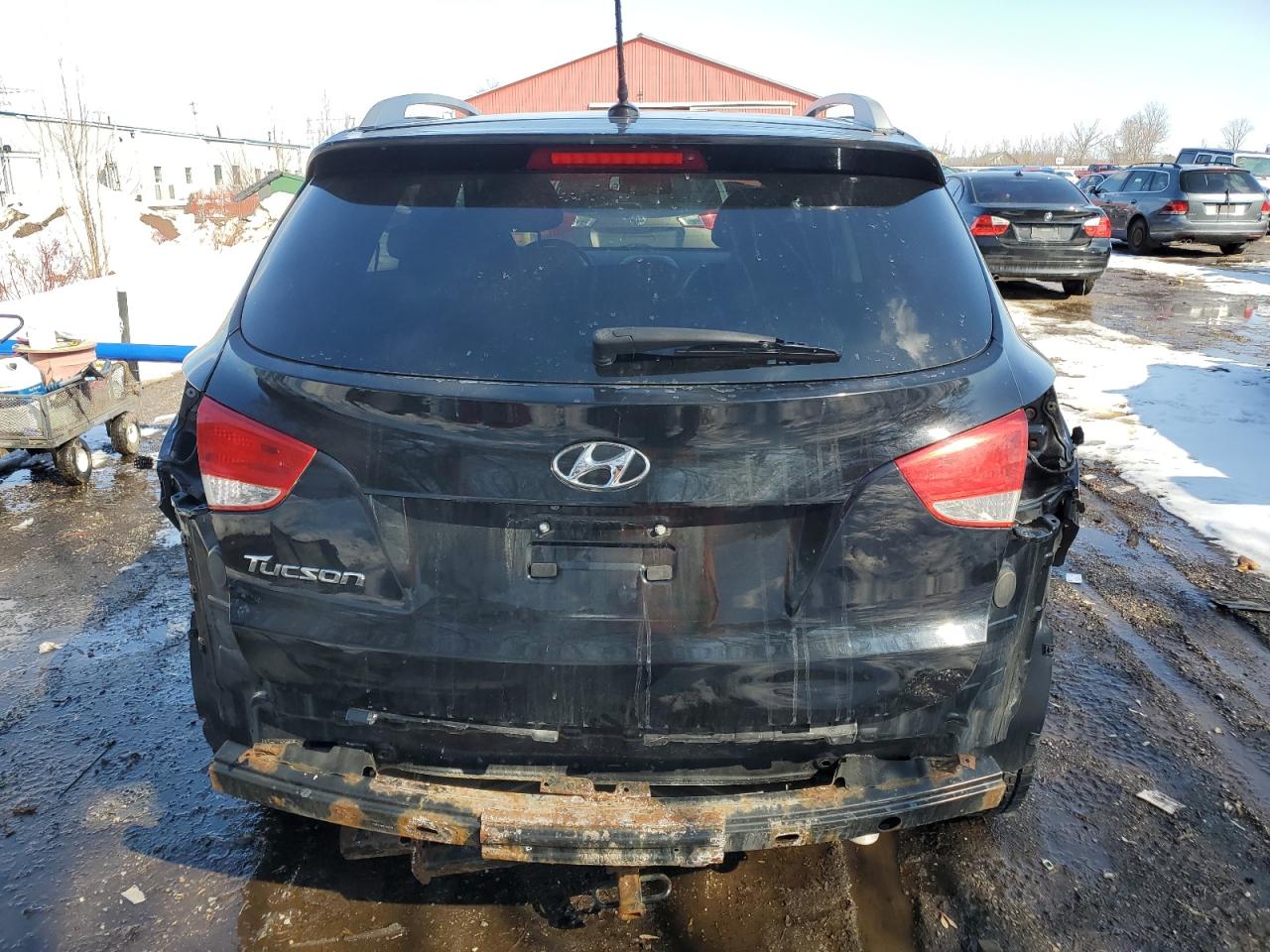 2014 Hyundai Tucson VIN KM8JU3AG1EU925274 Copart auction photo, rear end damage thumbnail 6