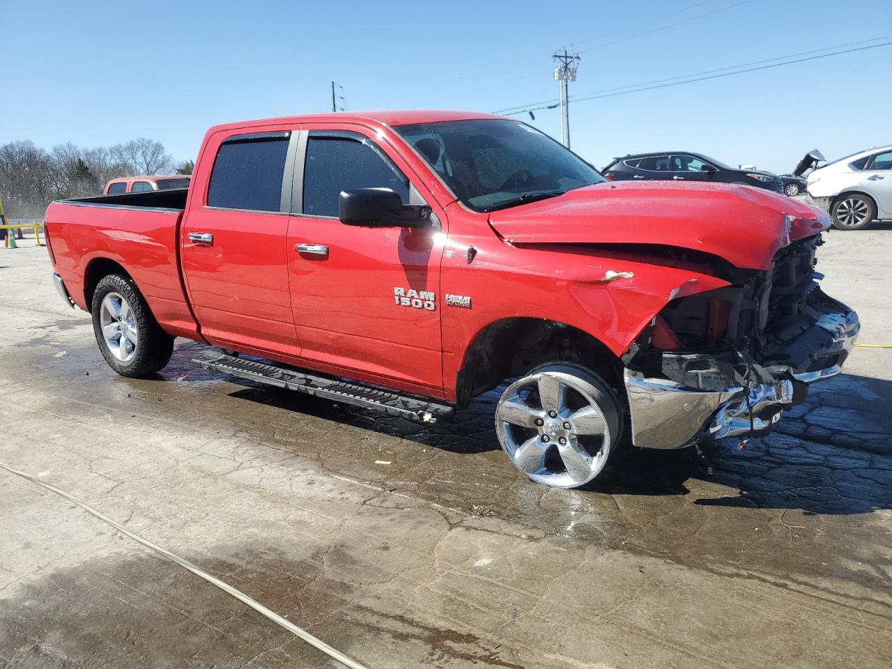 2017 RAM 1500 VIN 1C6RR7TTXHS677236 Copart auction photo, front end damage thumbnail 4