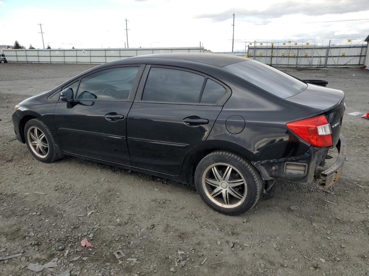 2012 Honda Civic VIN 19XFB2F95CE337782 Copart auction photo, rear end / side damage thumbnail 2