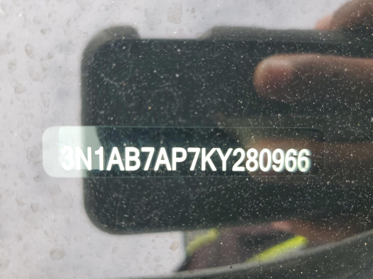 2019 Nissan Sentra VIN 3N1AB7AP7KY280966 Copart auction photo, front end / side damage thumbnail 14