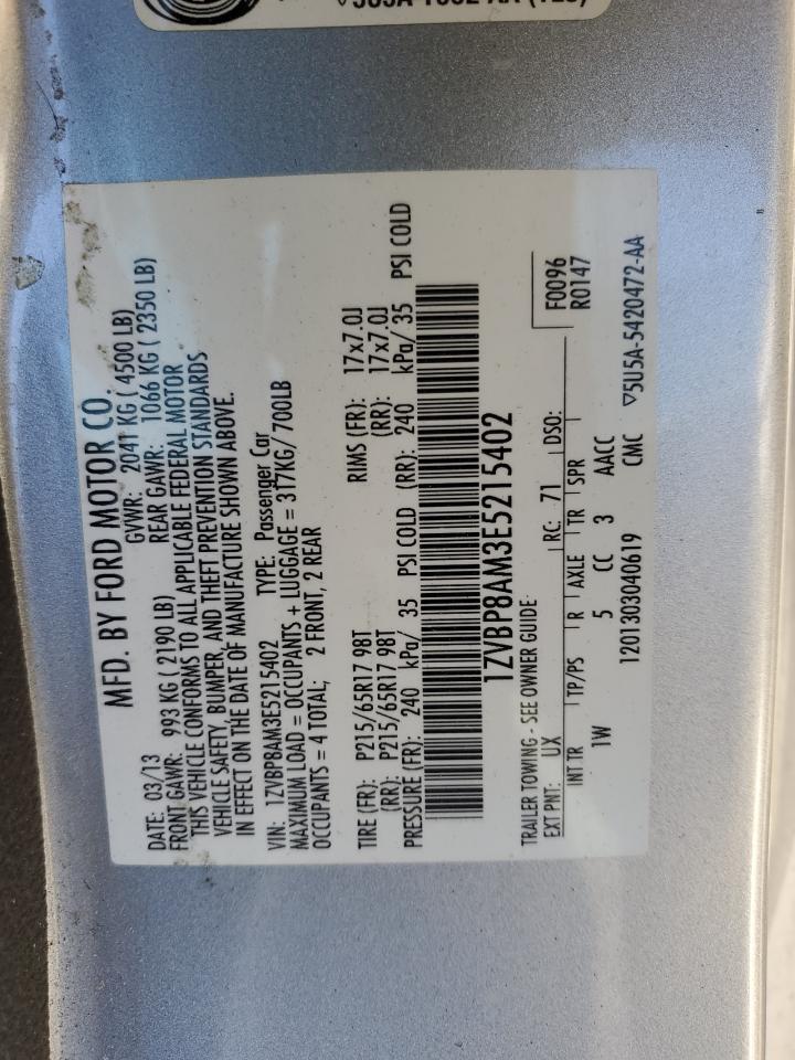 2014 Ford Mustang VIN 1ZVBP8AM3E5215402 Copart auction photo, front end damage thumbnail 12