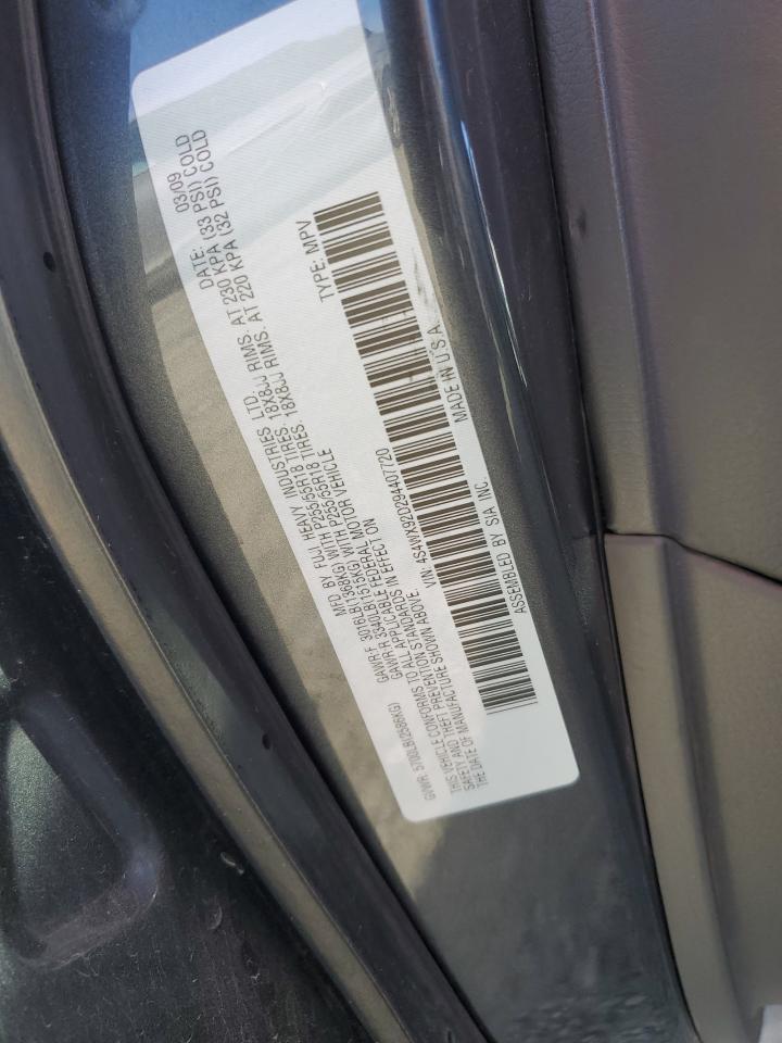 2009 Subaru Tribeca VIN 4S4WX92D294407720 Copart auction photo, front end damage thumbnail 13