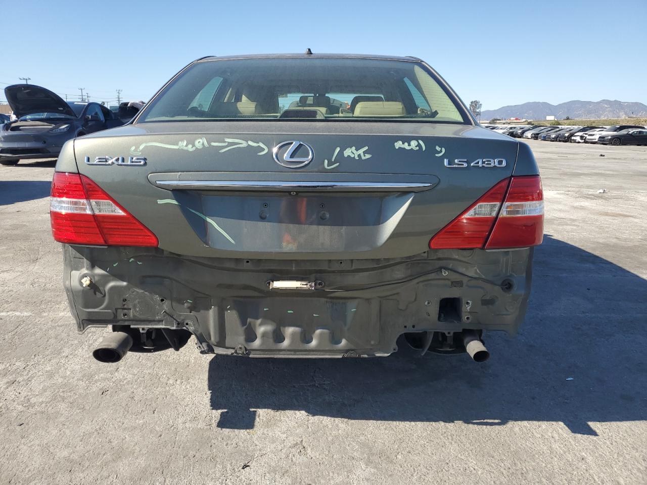 2005 Lexus LS VIN JTHBN36F050176835 Copart auction photo, rear end / front end damage thumbnail 6