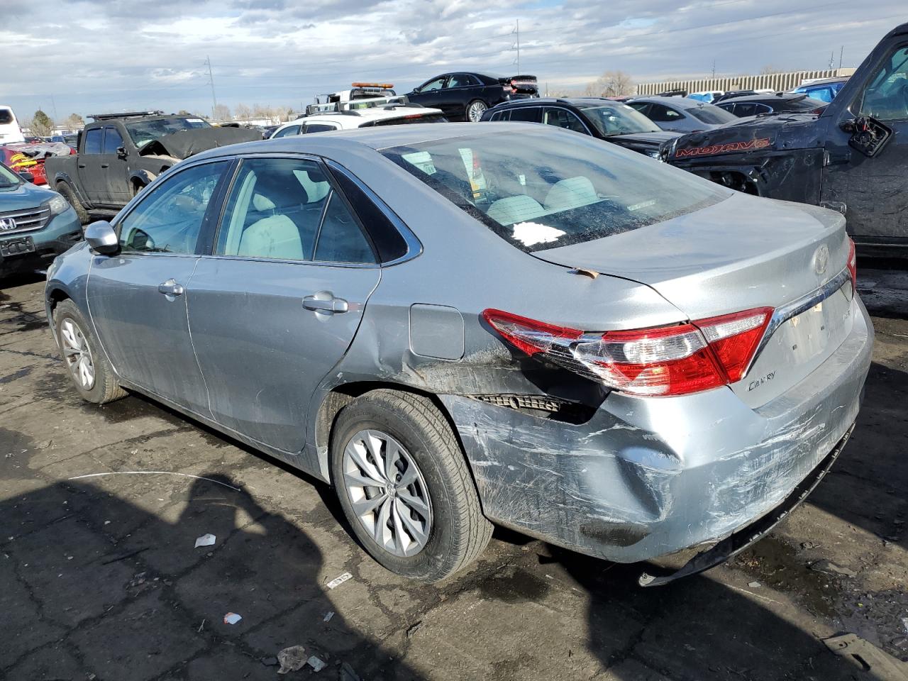 2016 Toyota Camry VIN 4T4BF1FK0GR542757 Copart auction photo, rear end / front end damage thumbnail 2