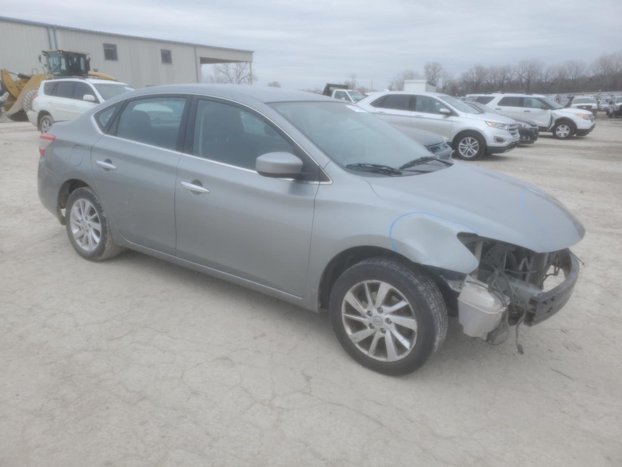 2013 Nissan Sentra VIN 3N1AB7AP7DL673642 Copart auction photo, front end / rear end damage thumbnail 4