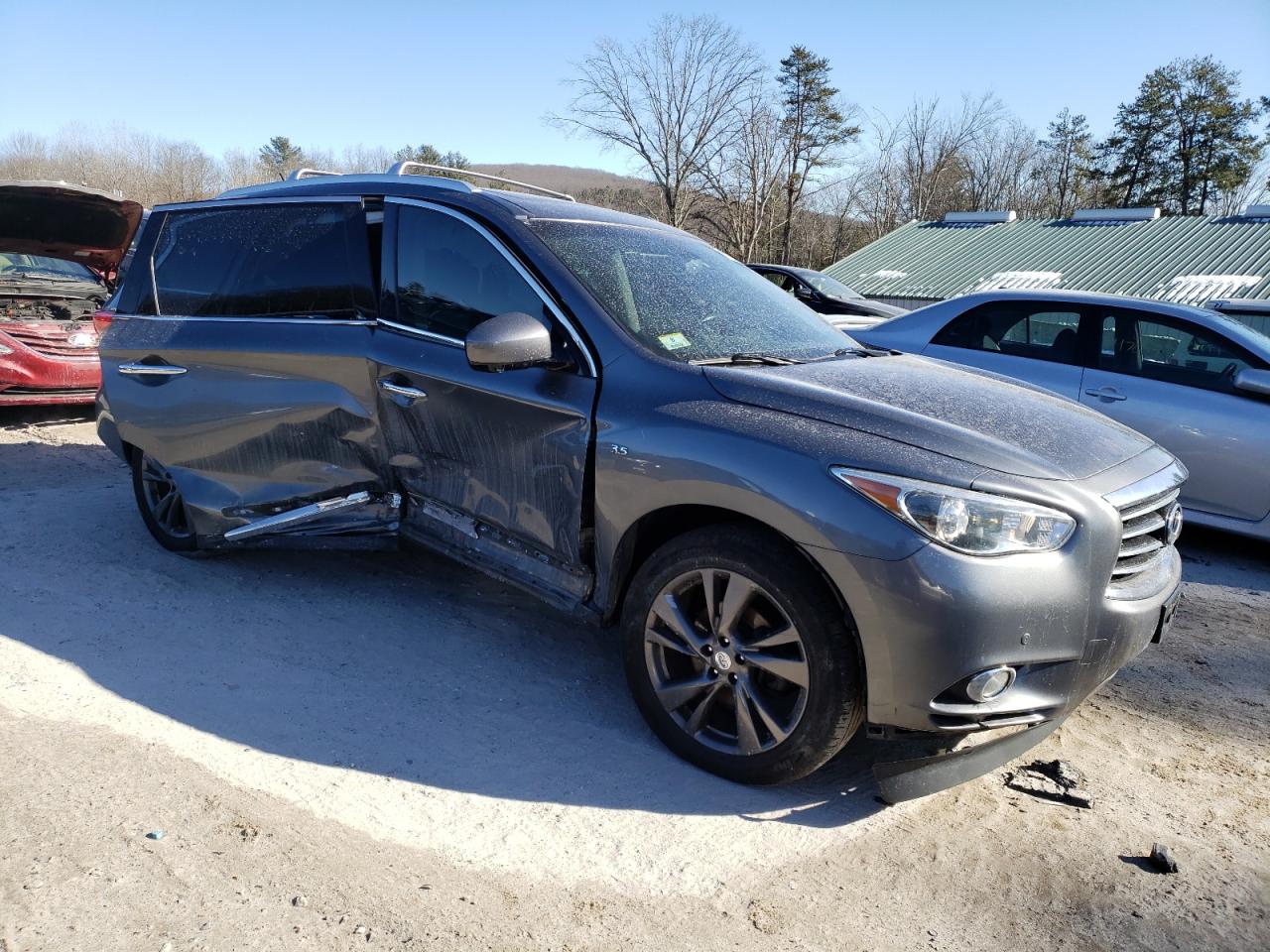 2015 Infiniti QX60 VIN 5N1AL0MM1FC535737 Copart auction photo, side / minor dent/scratches damage thumbnail 4