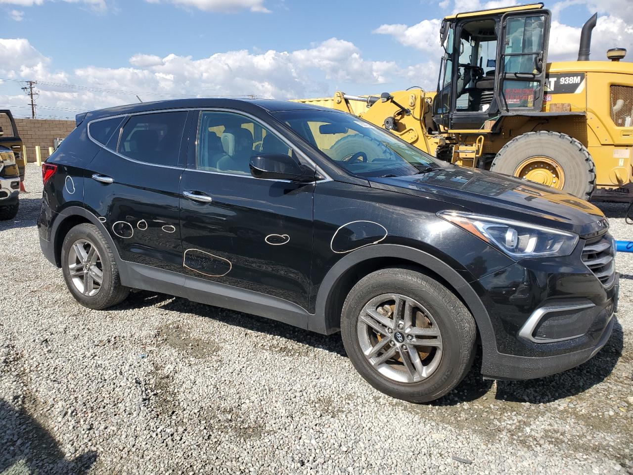 2018 Hyundai Santa Fe VIN 5XYZT3LB6JG572845 Copart auction photo, minor dent/scratches damage thumbnail 4