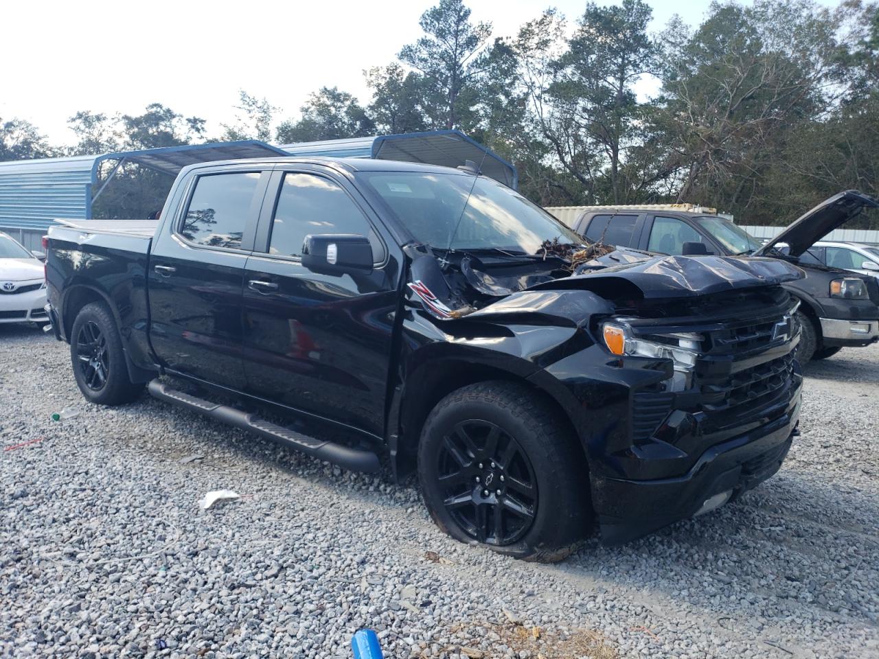2022 Chevrolet Silverado VIN 1GCUDEET5NZ604636 Copart auction photo, front end / top/roof damage thumbnail 4