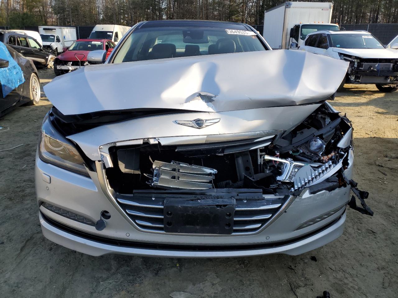 2017 Genesis G80 VIN KMHGN4JE4HU191844 Copart auction photo, front end / mechanical damage thumbnail 5