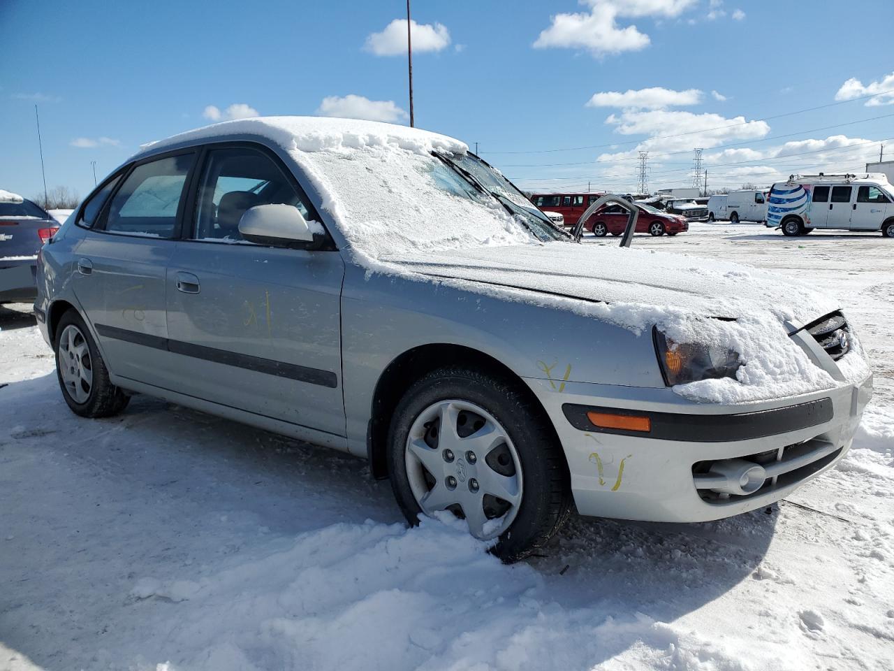 2006 Hyundai Elantra VIN KMHDN56D86U202768 Copart auction photo, side damage thumbnail 4