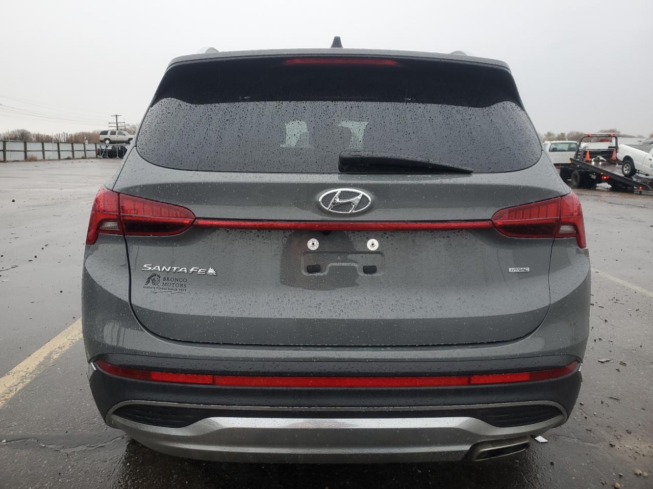 2021 Hyundai Santa Fe VIN 5NMS3DAJ2MH309375 Copart auction photo, rear end / undercarriage damage thumbnail 6