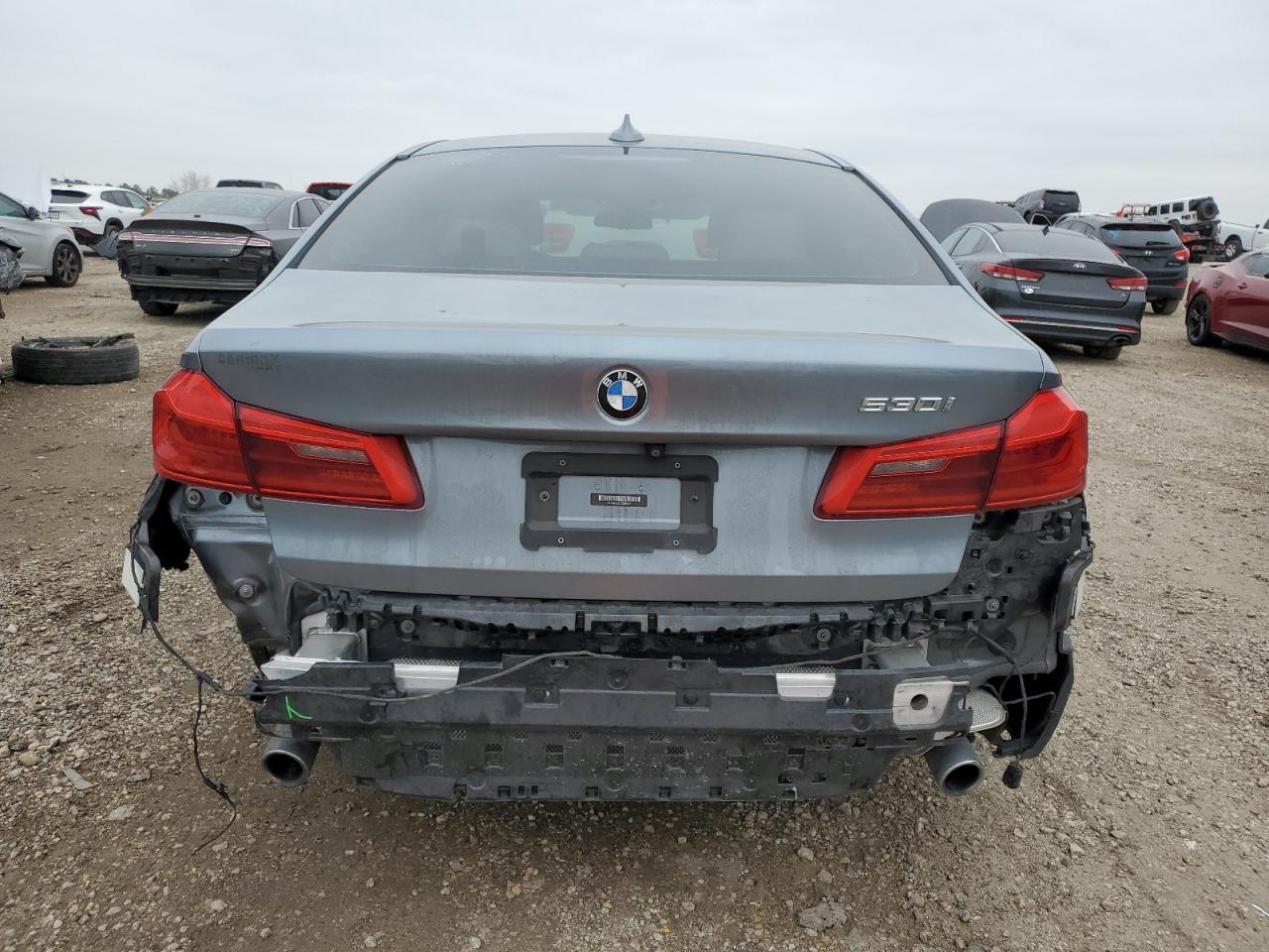 2018 BMW 5er VIN WBAJA5C57JG898057 Copart auction photo, rear end / undercarriage damage thumbnail 6