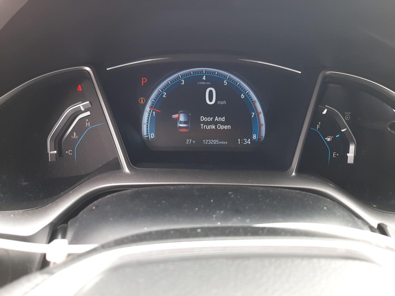 2016 Honda Civic VIN 2HGFC1F31GH655493 Copart auction photo, rear end / front end damage thumbnail 9