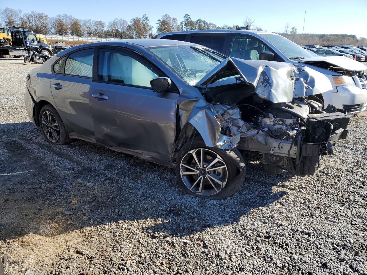 2023 KIA Forte VIN 3KPF24AD3PE633641 Copart auction photo, front end / all over damage thumbnail 4