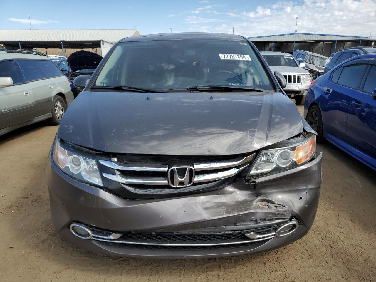 2014 Honda Odyssey VIN 5FNRL5H90EB061789 Copart auction photo, all over / hail damage thumbnail 5