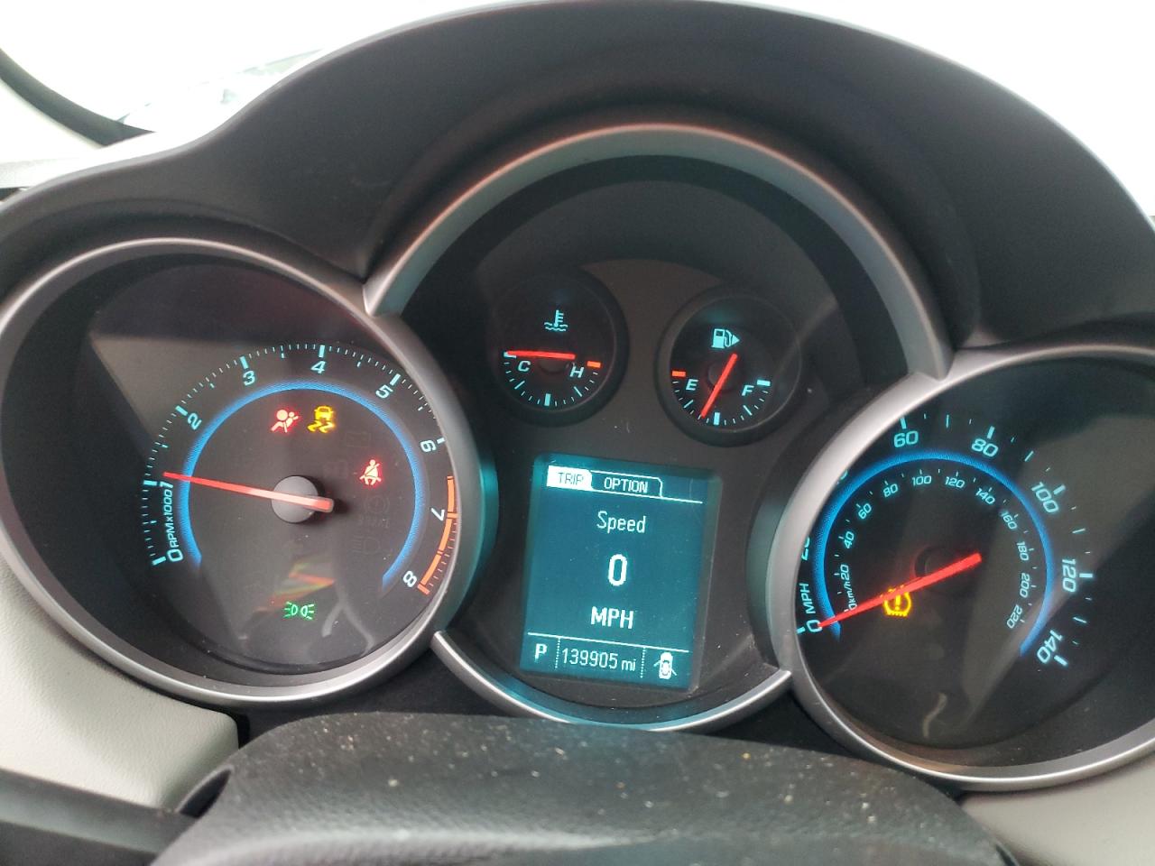 2014 Chevrolet Cruze VIN 1G1PC5SB2E7160938 Copart auction photo, side / front end damage thumbnail 9
