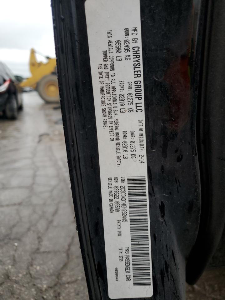 2014 Dodge Charger VIN 2C3CDXDT4EH232445 Copart auction photo, vandalism damage thumbnail 12