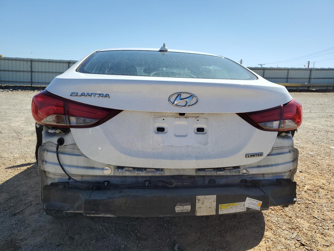 2015 Hyundai Elantra VIN 5NPDH4AE8FH573252 Copart auction photo, front end / all over damage thumbnail 6