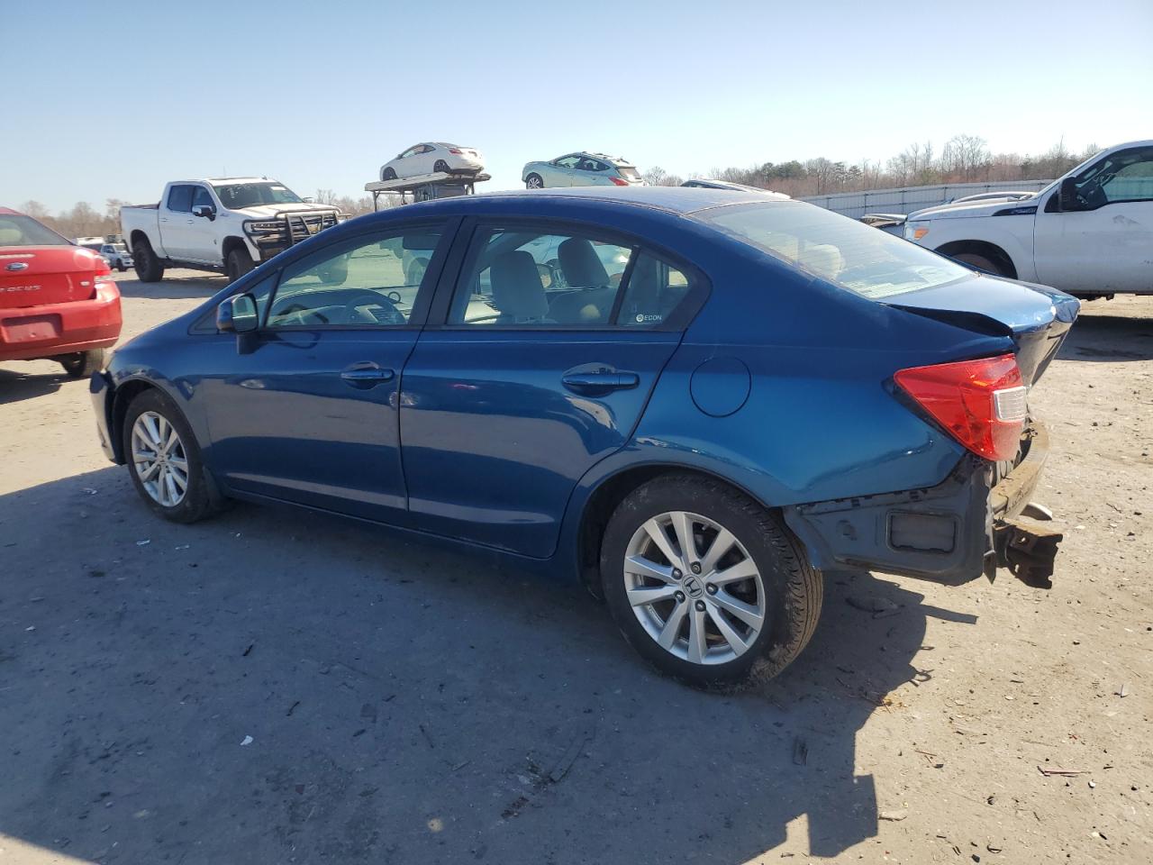 2012 Honda Civic VIN 19XFB2F80CE055797 Copart auction photo, rear end / front end damage thumbnail 2