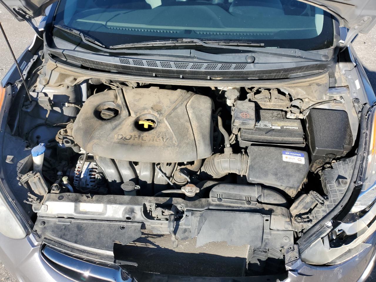 2013 Hyundai Elantra VIN KMHDH4AE2DU502370 Copart auction photo, front end damage thumbnail 11