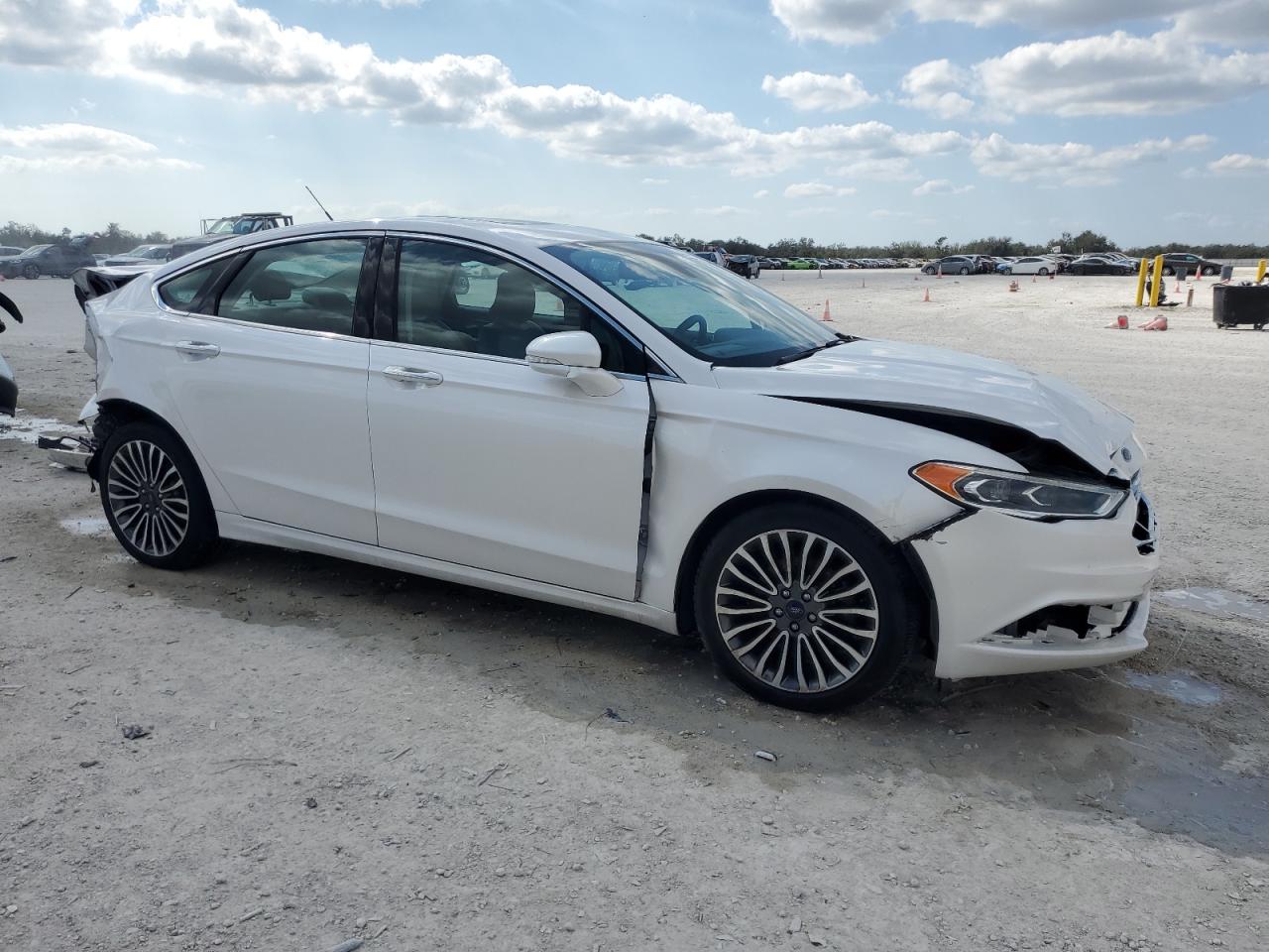 2018 Ford Fusion VIN 3FA6P0T91JR106545 Copart auction photo, rear end / front end damage thumbnail 4