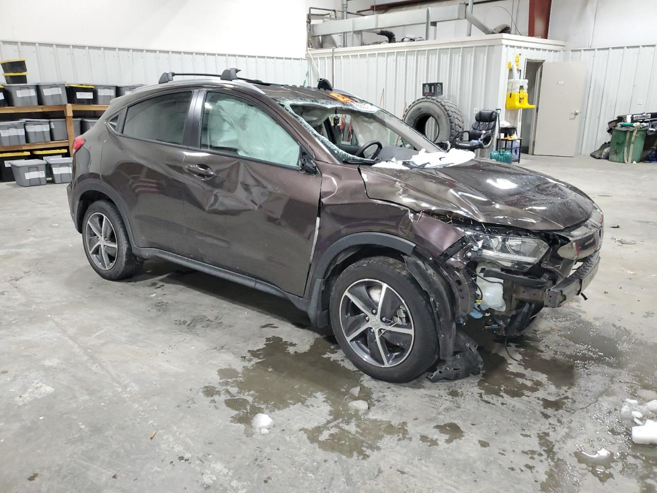 2021 Honda HR-V VIN 3CZRU6H75MM717569 Copart auction photo, rollover damage thumbnail 4