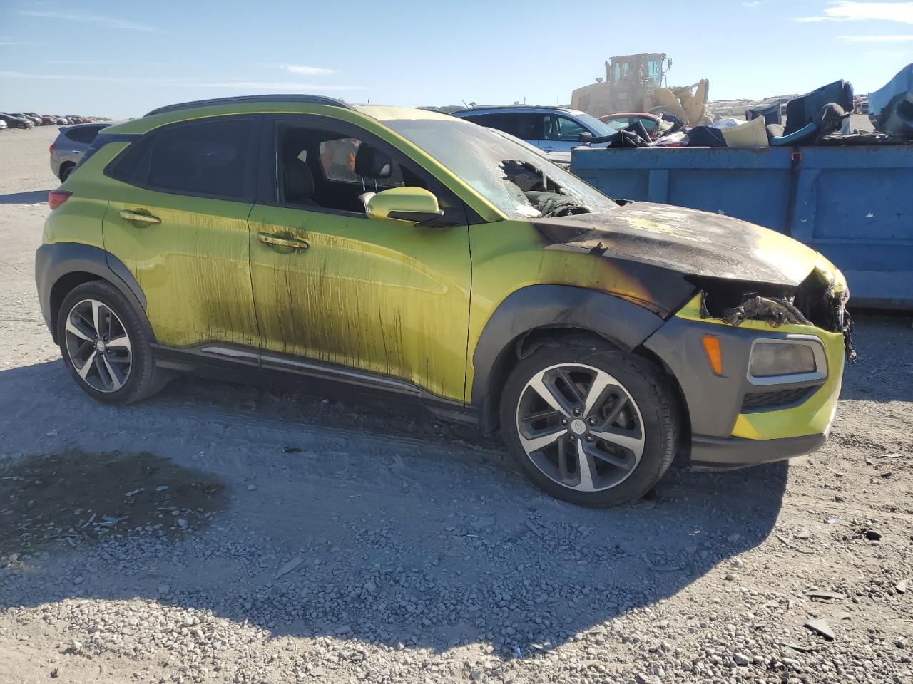 2019 Hyundai Kona VIN KM8K33A50KU234514 Copart auction photo, burn / front end damage thumbnail 4