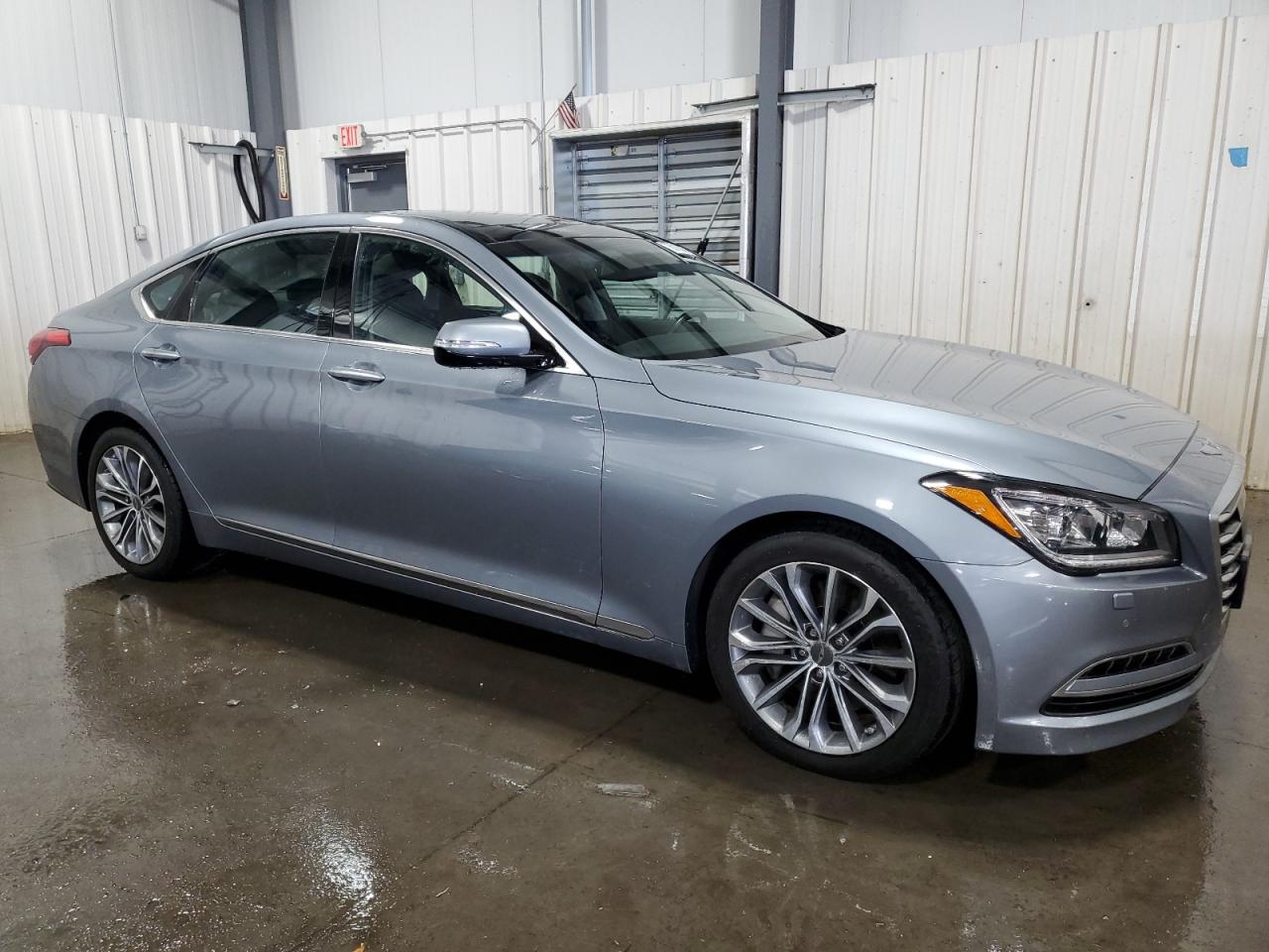 2015 Hyundai Genesis VIN KMHGN4JE1FU091746 Copart auction photo, side damage thumbnail 4