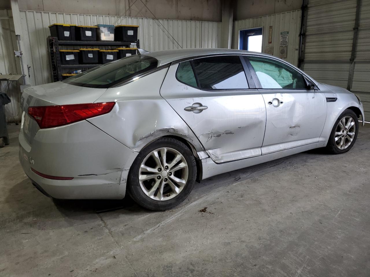 2013 KIA Optima VIN 5XXGM4A77DG166185 Copart auction photo, all over damage thumbnail 3