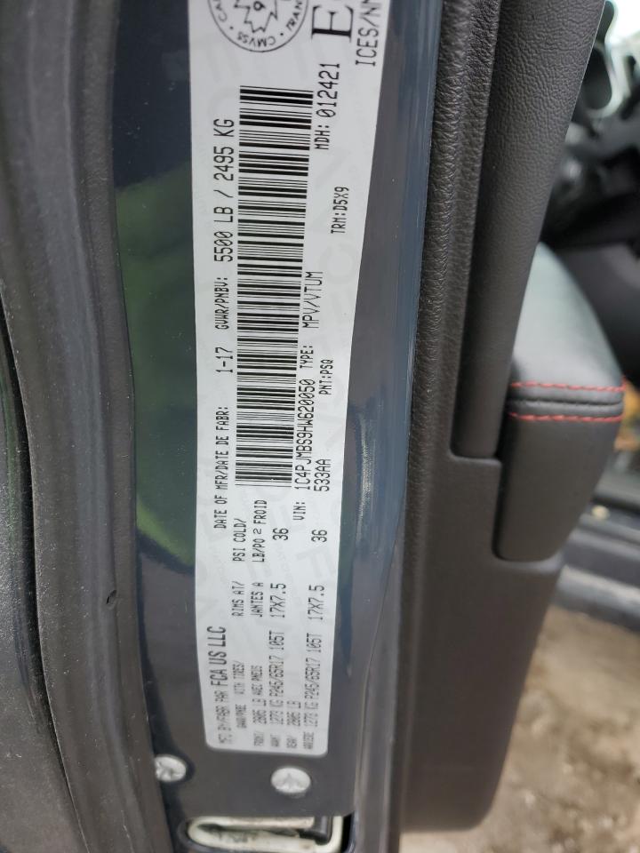 2017 Jeep Cherokee VIN 1C4PJMBS9HW620050 Copart auction photo, side / rear end damage thumbnail 13