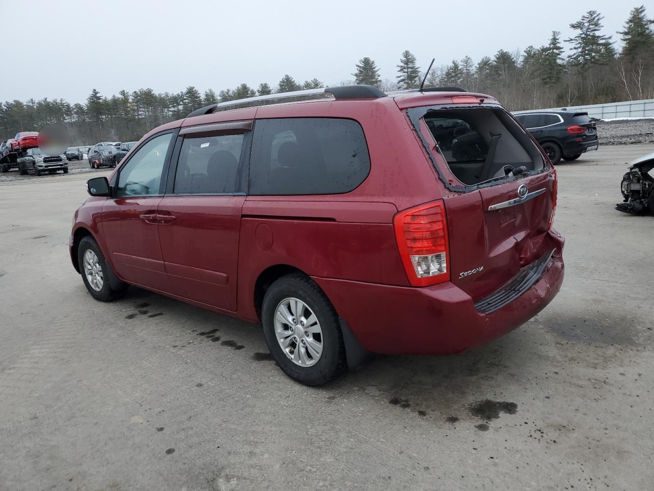 2012 KIA Sedona VIN KNDMG4C78C6424248 Copart auction photo, front end / rear end damage thumbnail 2
