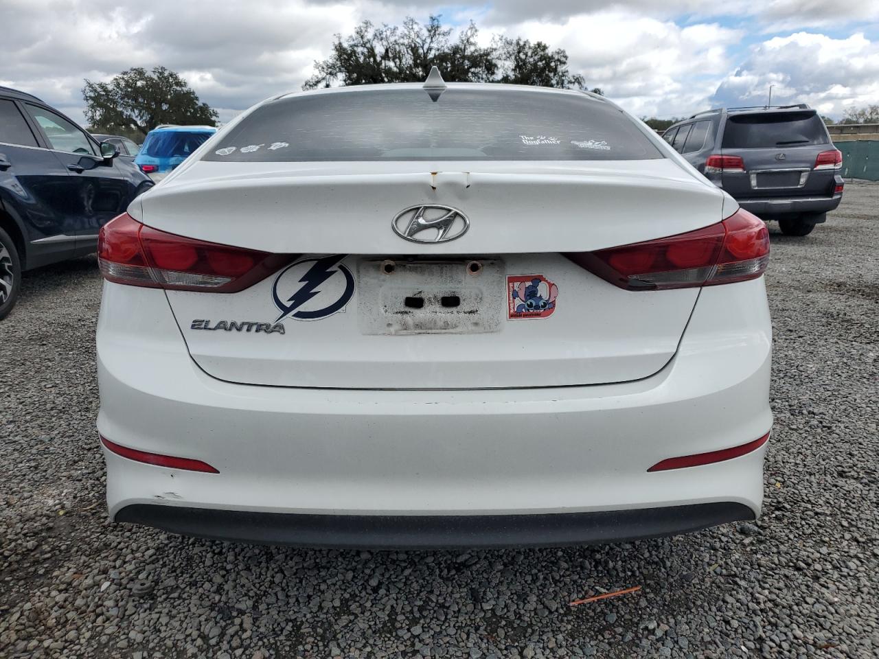 2017 Hyundai Elantra VIN 5NPD84LFXHH057225 Copart auction photo, front end / rear end damage thumbnail 6