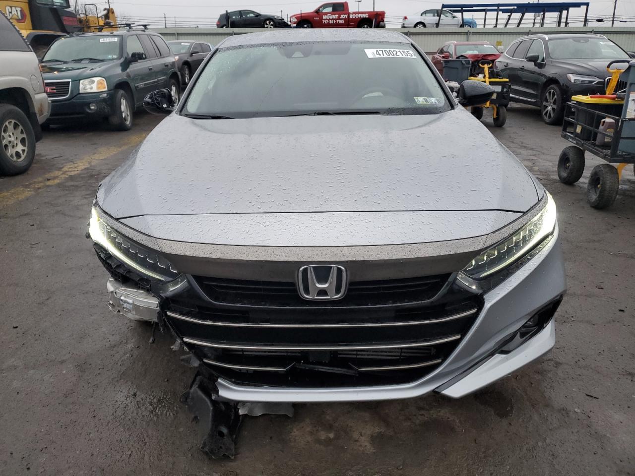 2022 Honda Accord VIN 1HGCV1F42NA082573 Copart auction photo, front end / side damage thumbnail 5