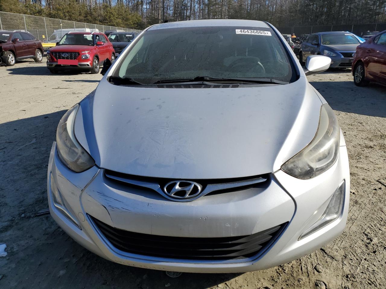 2014 Hyundai Elantra VIN KMHDH4AE8EU201930 Copart auction photo, vandalism / front end damage thumbnail 5
