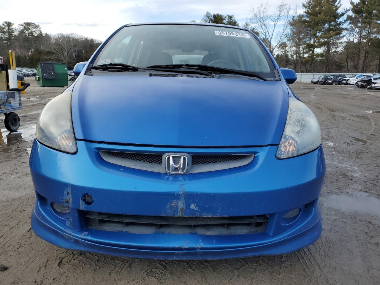 2007 Honda Fit VIN JHMGD386X7S040371 Copart auction photo, minor dent/scratches damage thumbnail 5