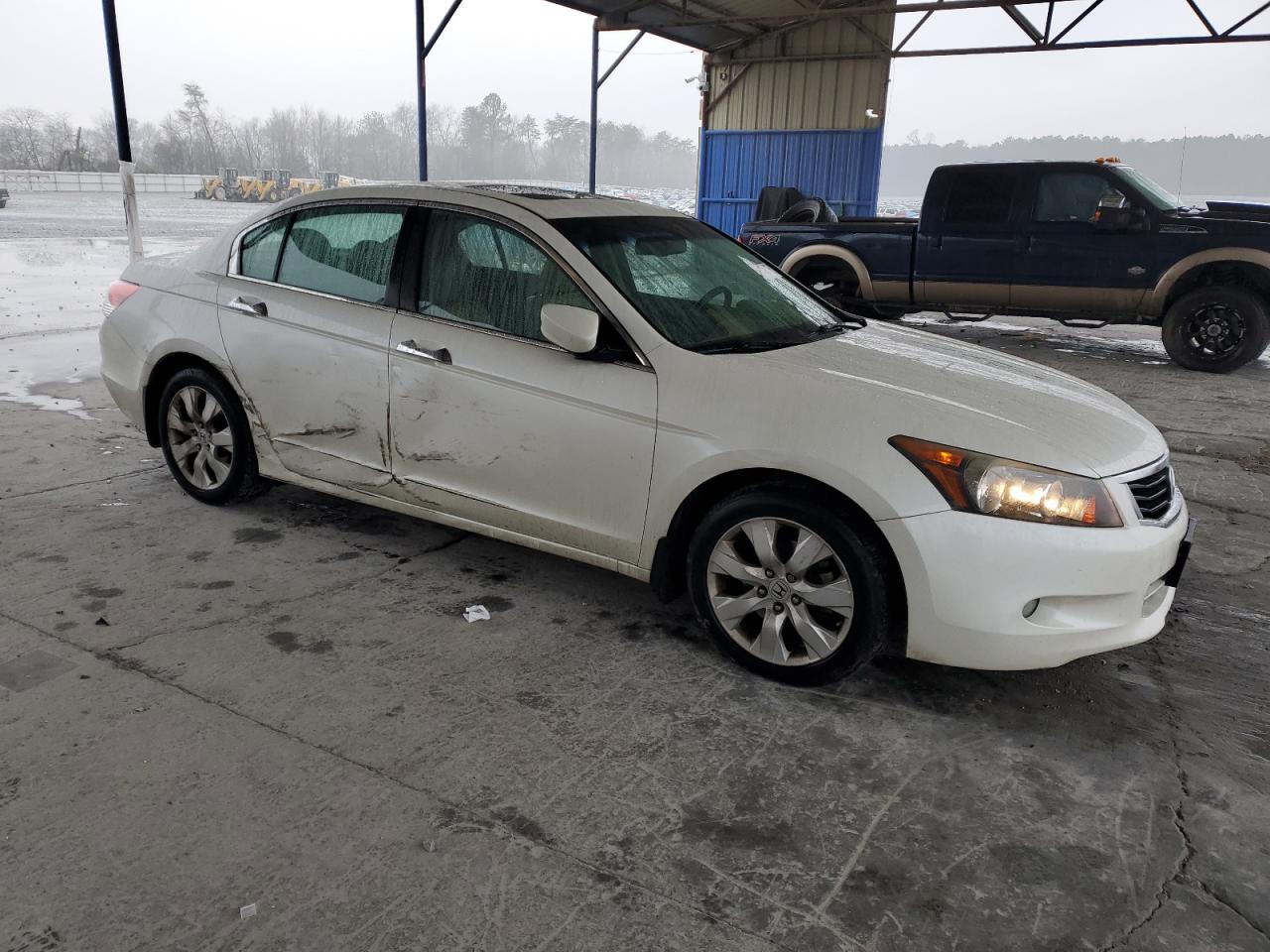 2010 Honda Accord VIN 1HGCP3F81AA017068 Copart auction photo, side / front end damage thumbnail 4