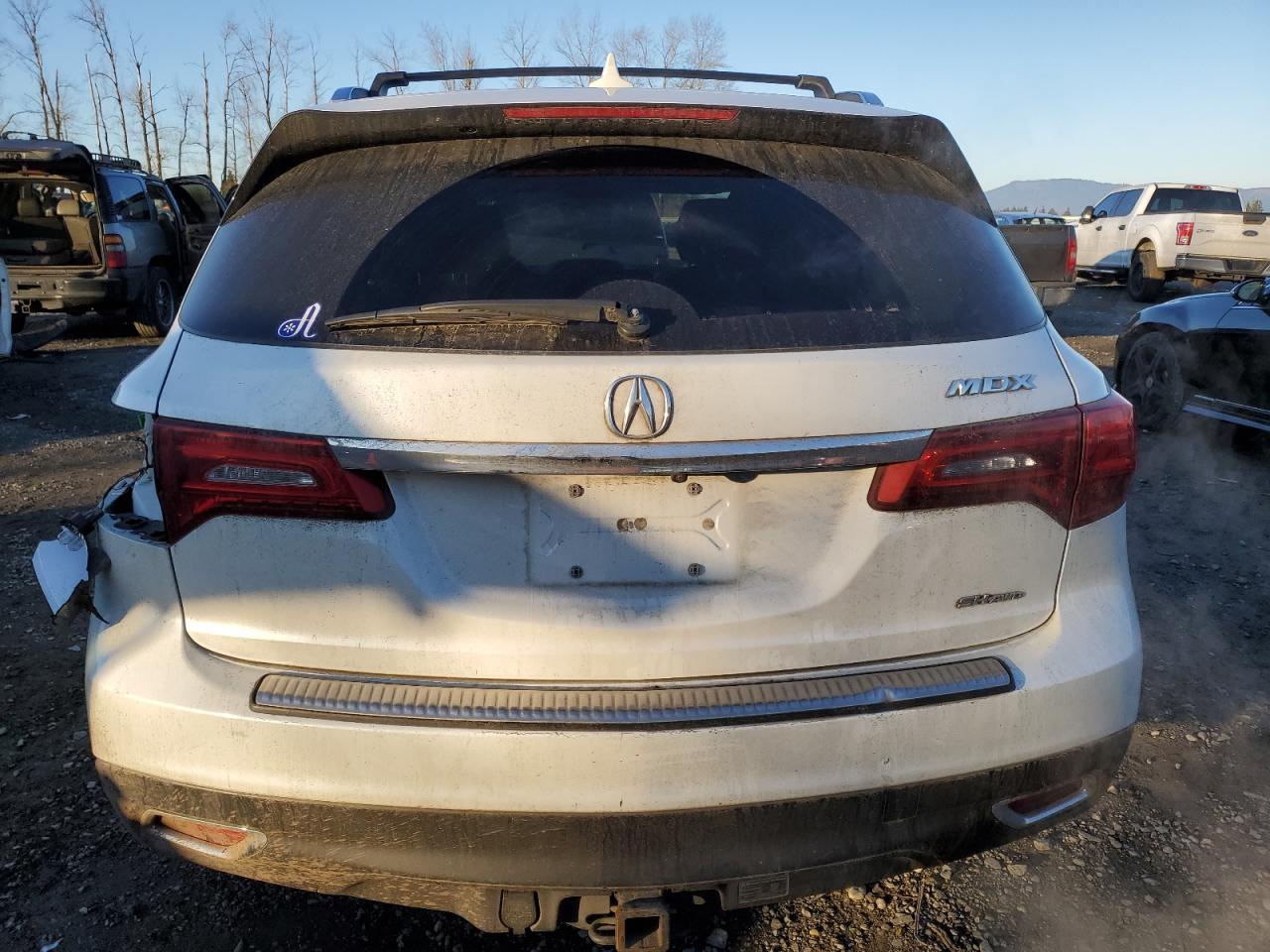 2016 Acura MDX VIN 5FRYD4H48GB016141 Copart auction photo, side / rear end damage thumbnail 6
