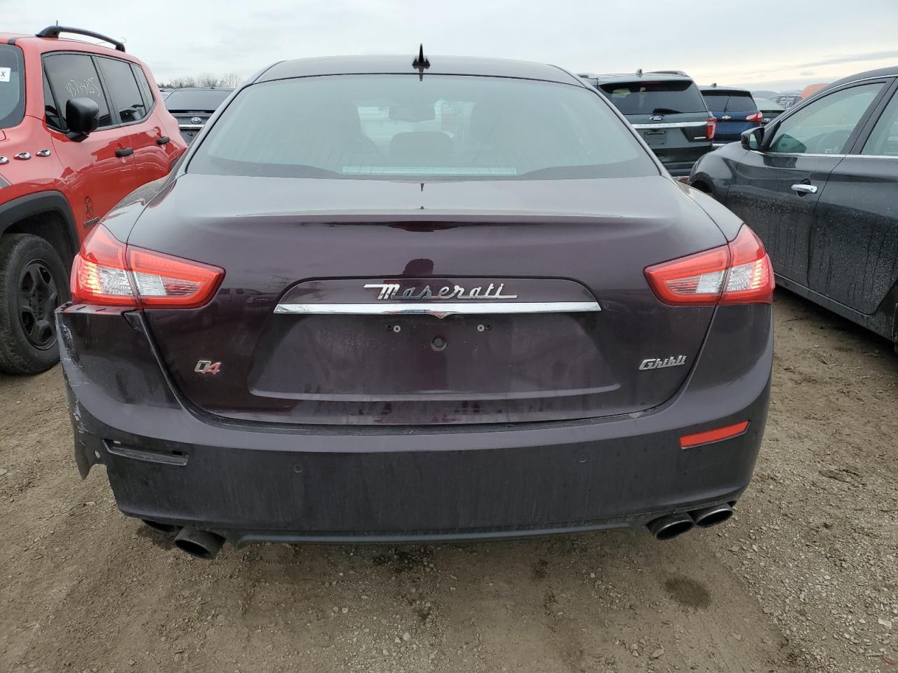2015 Maserati Ghibli VIN ZAM57RTA1F1145377 Copart auction photo, rear end damage thumbnail 6