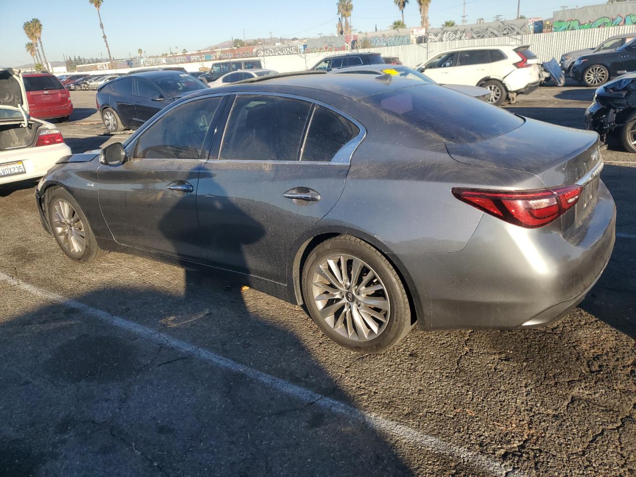 2018 Infiniti Q50 VIN JN1EV7AP8JM591493 Copart auction photo, vandalism / front end damage thumbnail 2