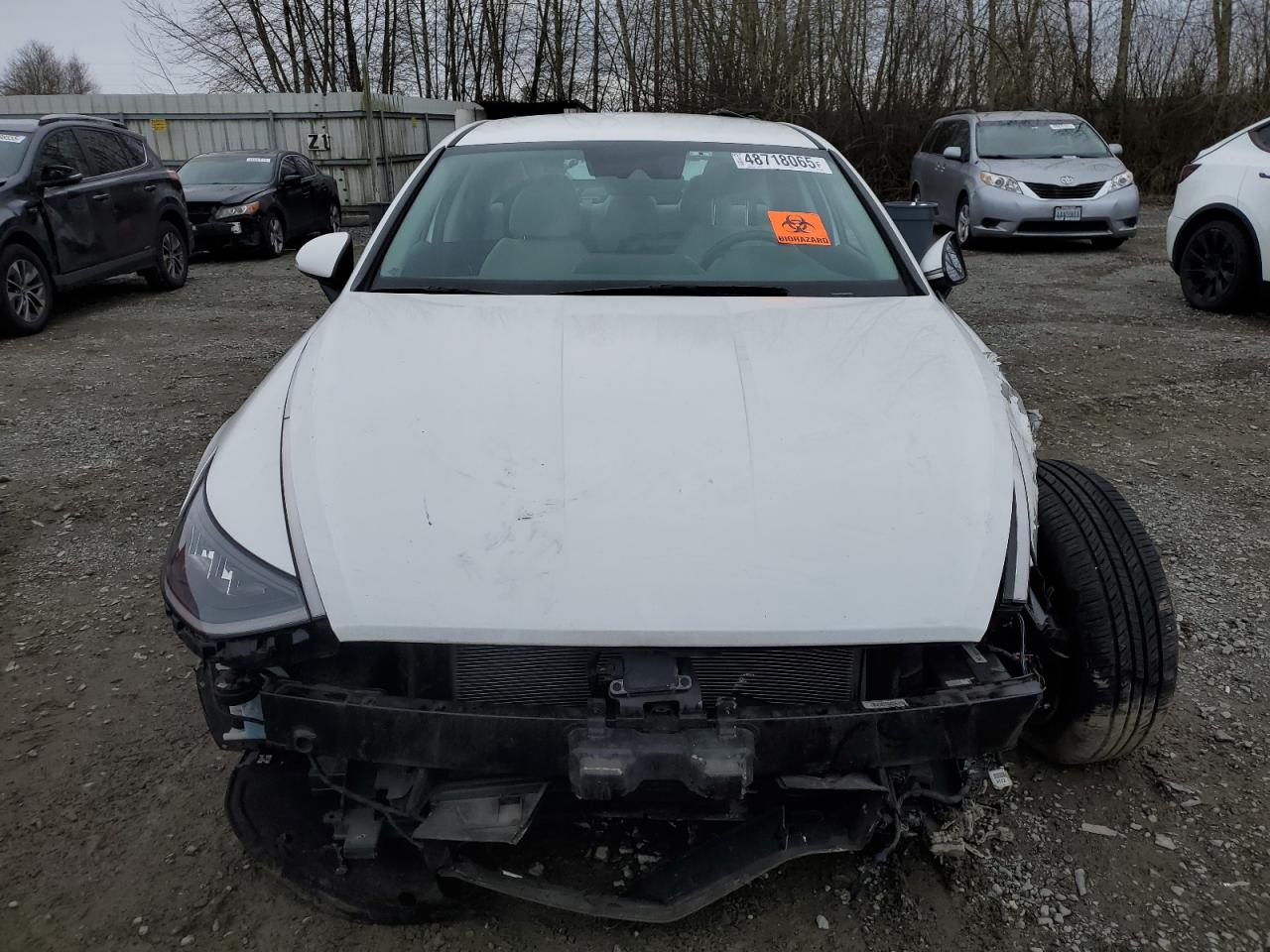 2021 Hyundai Sonata VIN KMHL34JJ5MA027189 Copart auction photo, biohazard/chemical / front end damage thumbnail 5