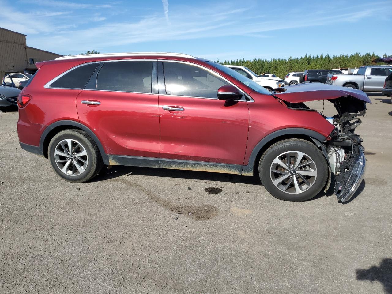 2019 KIA Sorento VIN 5XYPH4A57KG468507 Copart auction photo, front end damage thumbnail 4