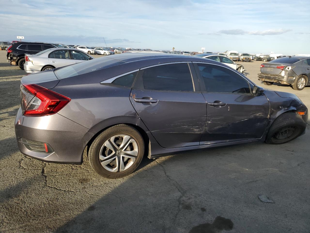 2017 Honda Civic VIN 19XFC2F55HE213237 Copart auction photo, all over damage thumbnail 3