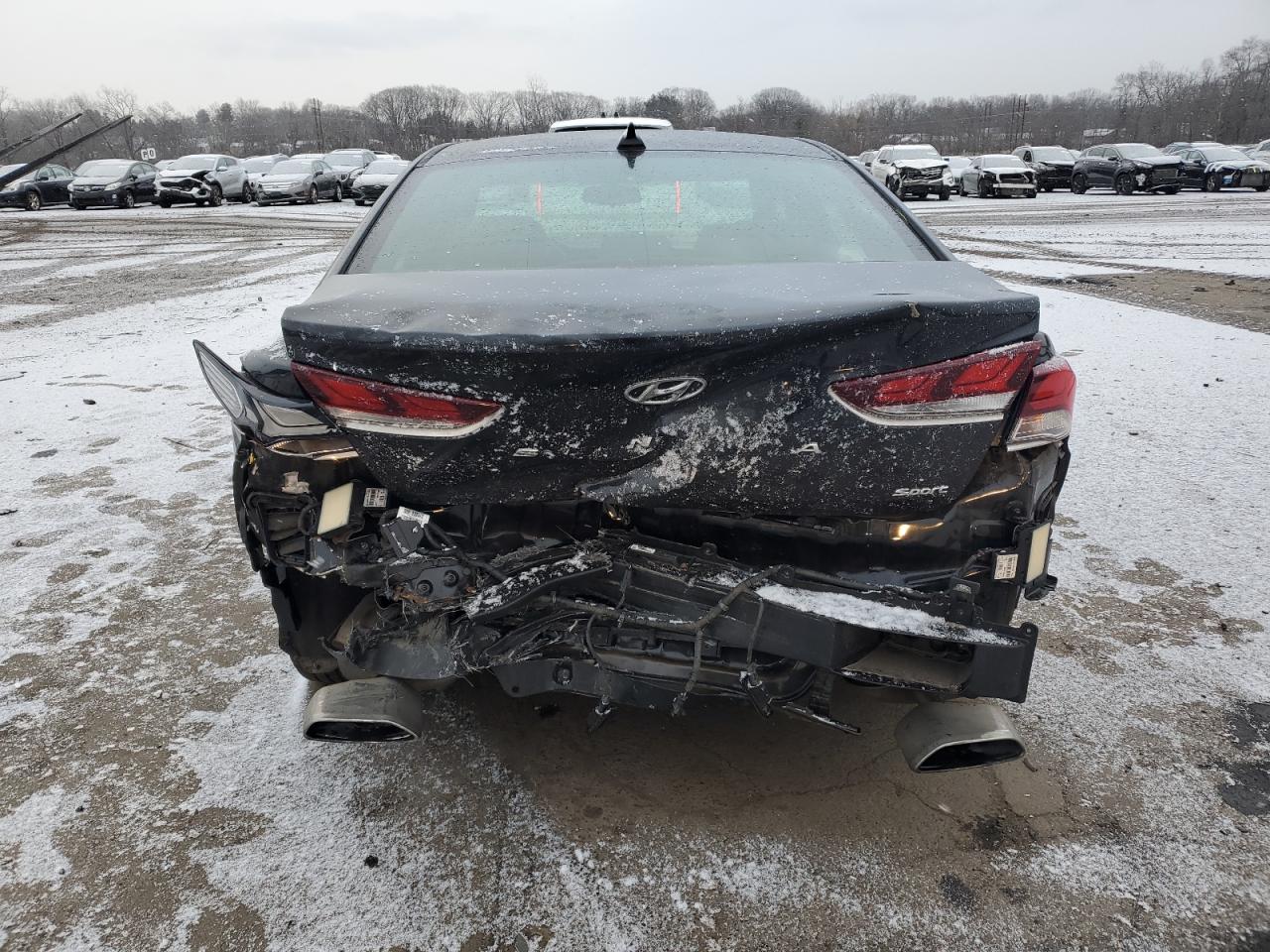2018 Hyundai Sonata VIN 5NPE34AF7JH716552 Copart auction photo, all over damage thumbnail 6