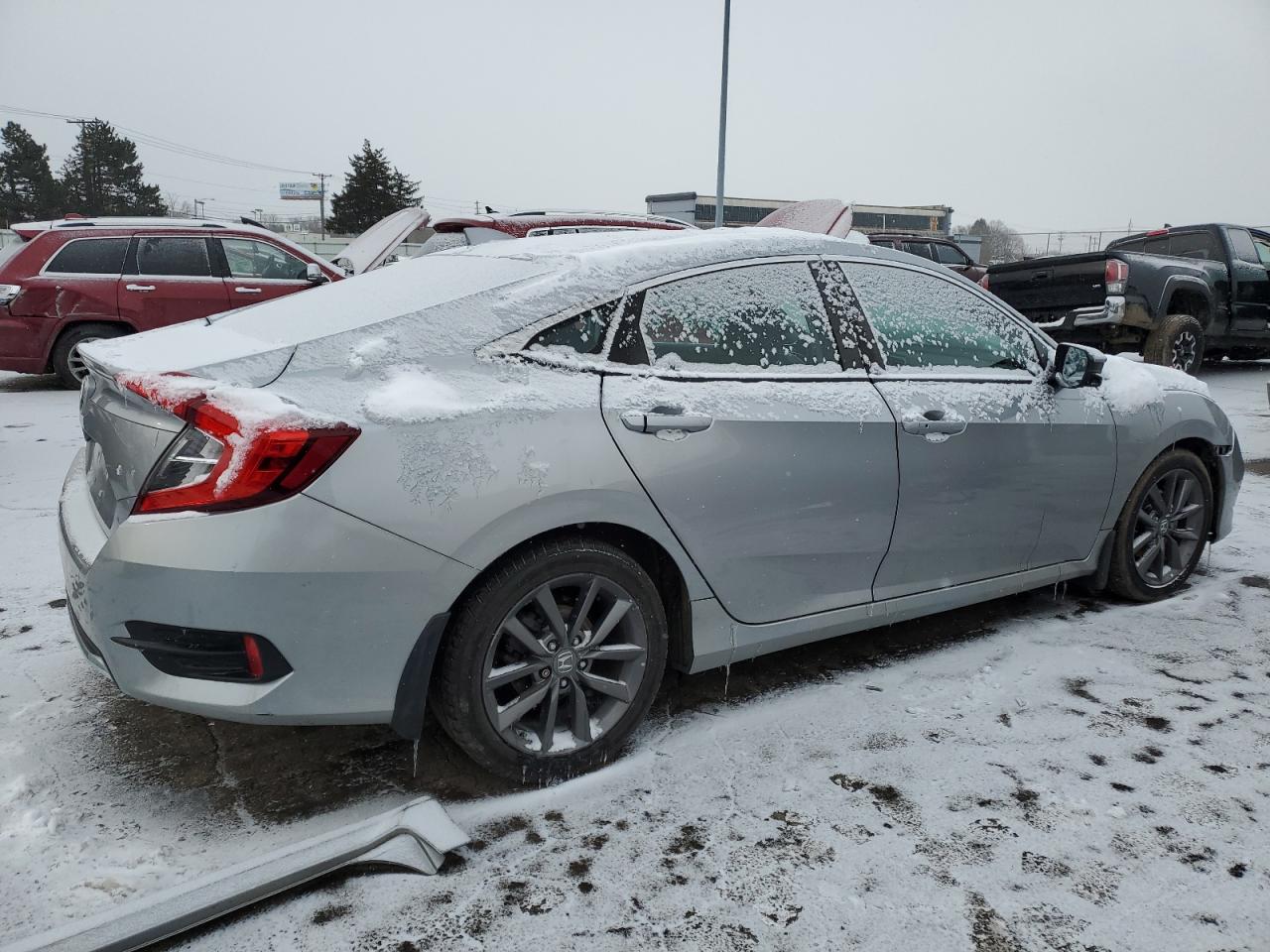 2021 Honda Civic VIN 19XFC1F3XME003283 Copart auction photo, all over damage thumbnail 3