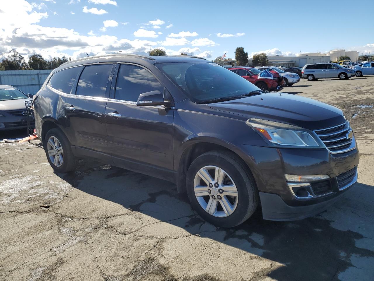 2014 Chevrolet Traverse VIN 1GNKRGKD9EJ341610 Copart auction photo, side damage thumbnail 4