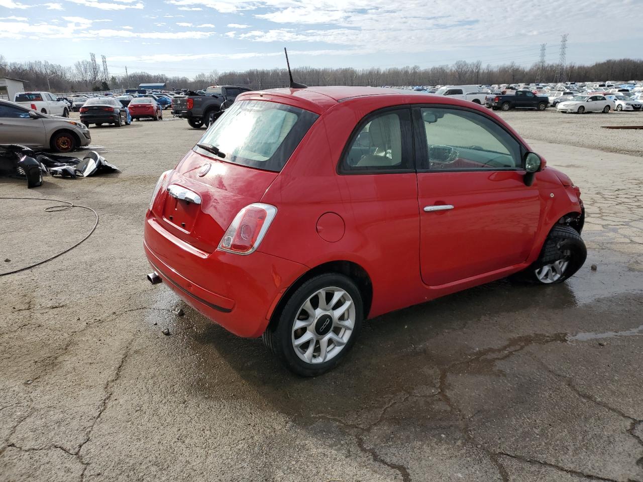 2017 Fiat 500 VIN 3C3CFFKR0HT697943 Copart auction photo, front end / minor dent/scratches damage thumbnail 3