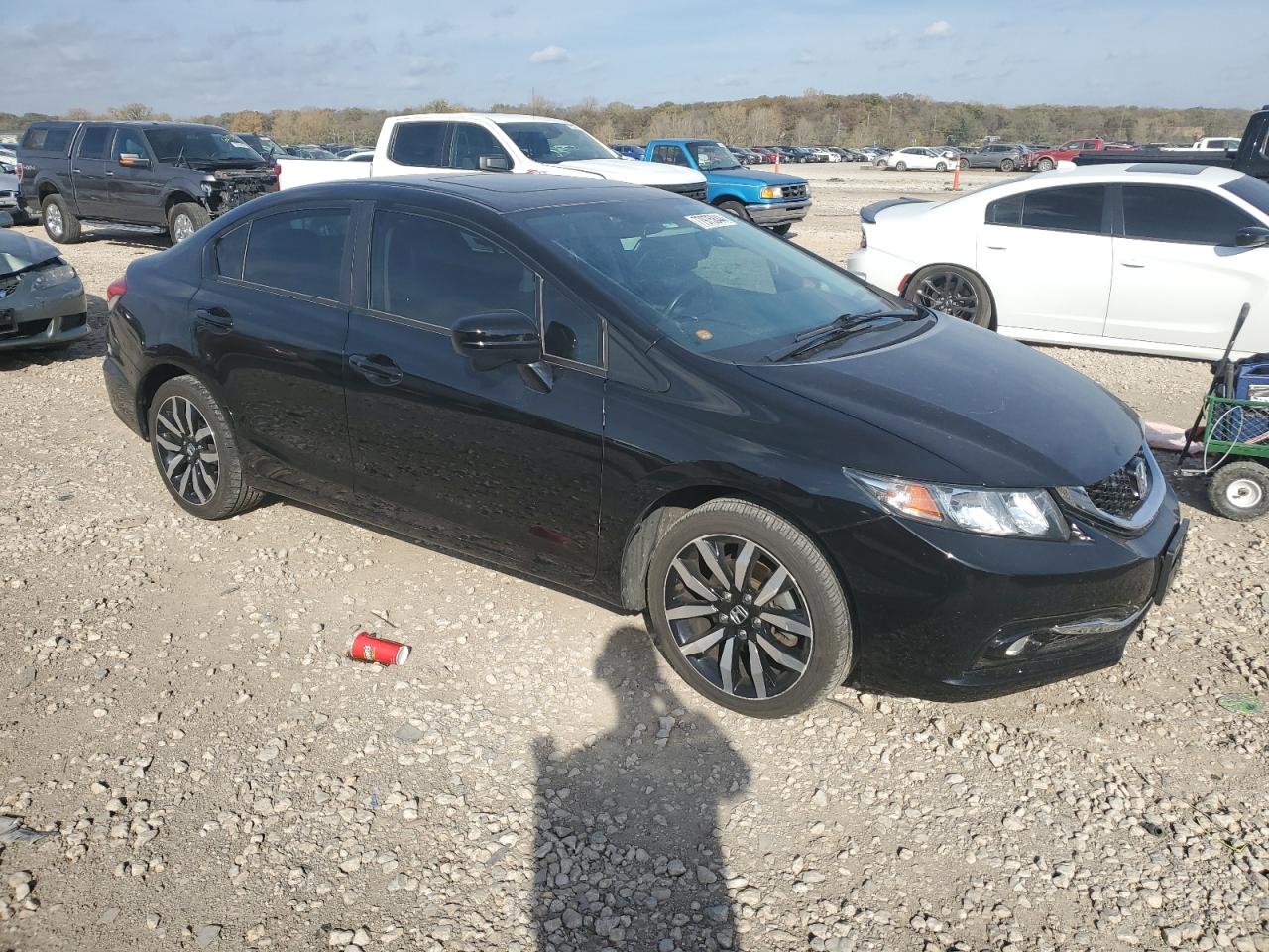 2015 Honda Civic VIN 19XFB2F99FE069257 Copart auction photo, rear end / side damage thumbnail 4